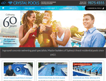 Tablet Screenshot of crystalpools.com.au